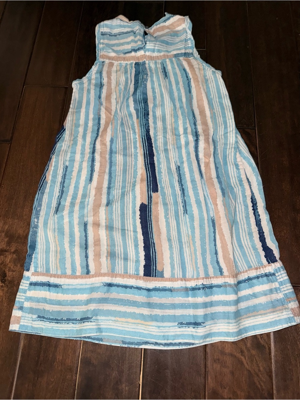 Marc by Marc Jacobs blue, white and tan sundress with pockets. Size small. Y2K